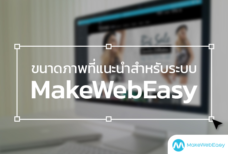 ขนาดภาพที่แนะนำสำหรับระบบ MakeWebEasy